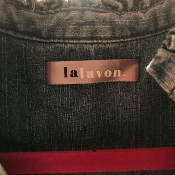 Tuckernuck Chambray Lalavon Ruffle Dress Small - Picture 5 of 5